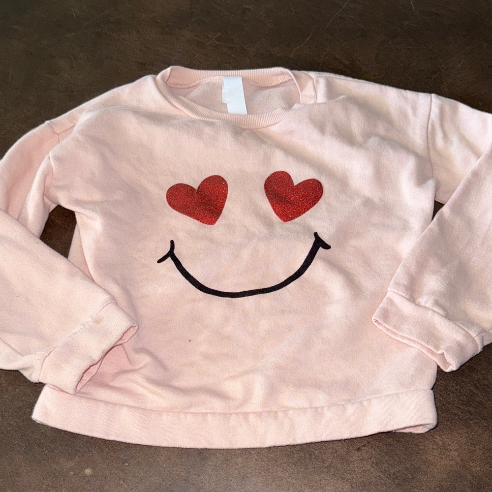 Girls Harper Smiley Face Sweatshirt